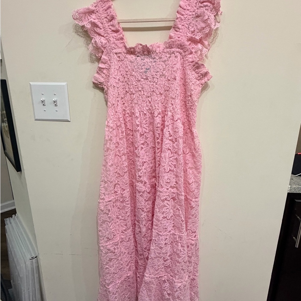 Hill House Pink Lace Formal Kids Dress - Picture 2 of 3